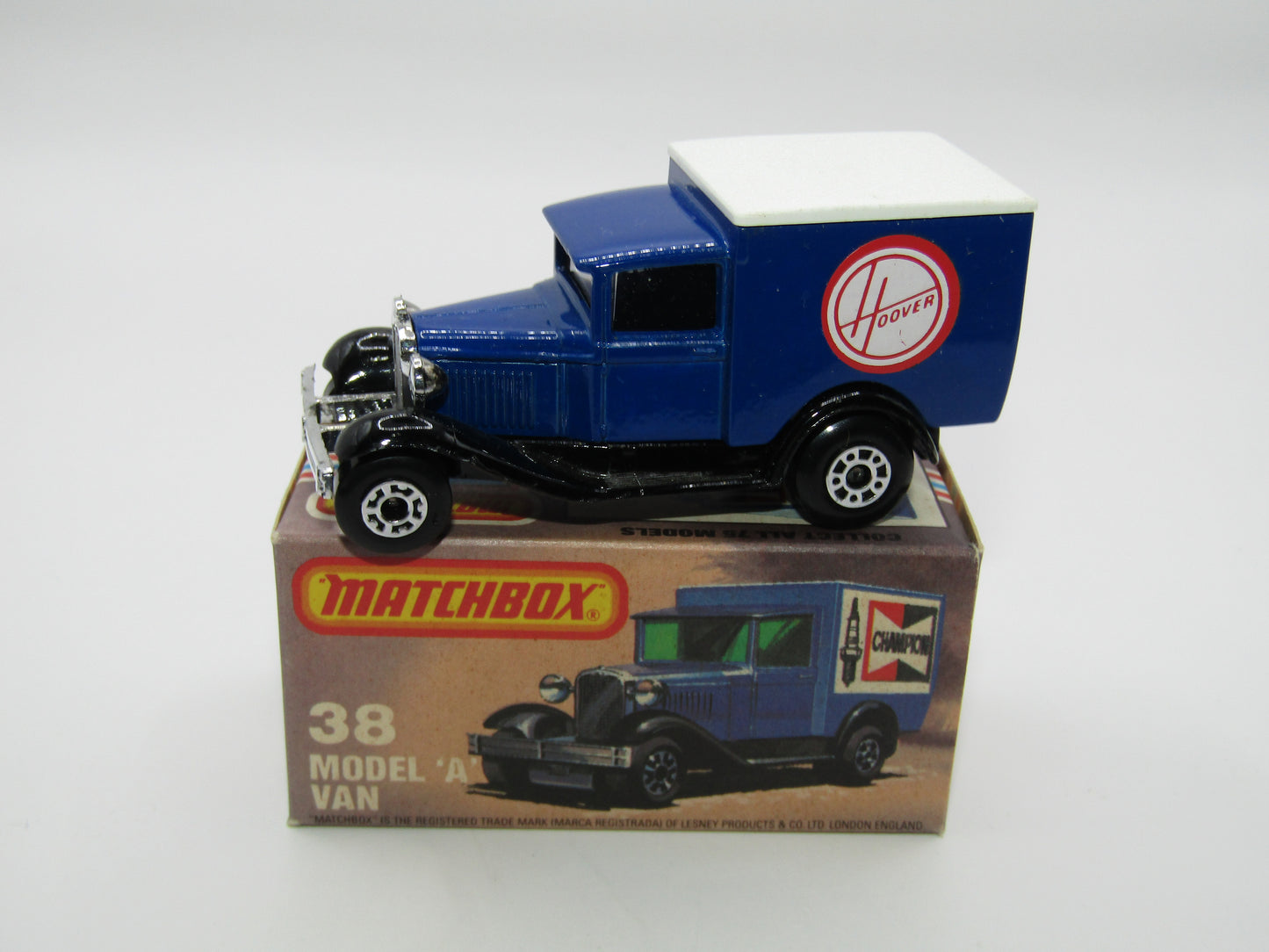 Matchbox Superfast 38E Model A Van HOOVER Promotional Issue Clear Windows