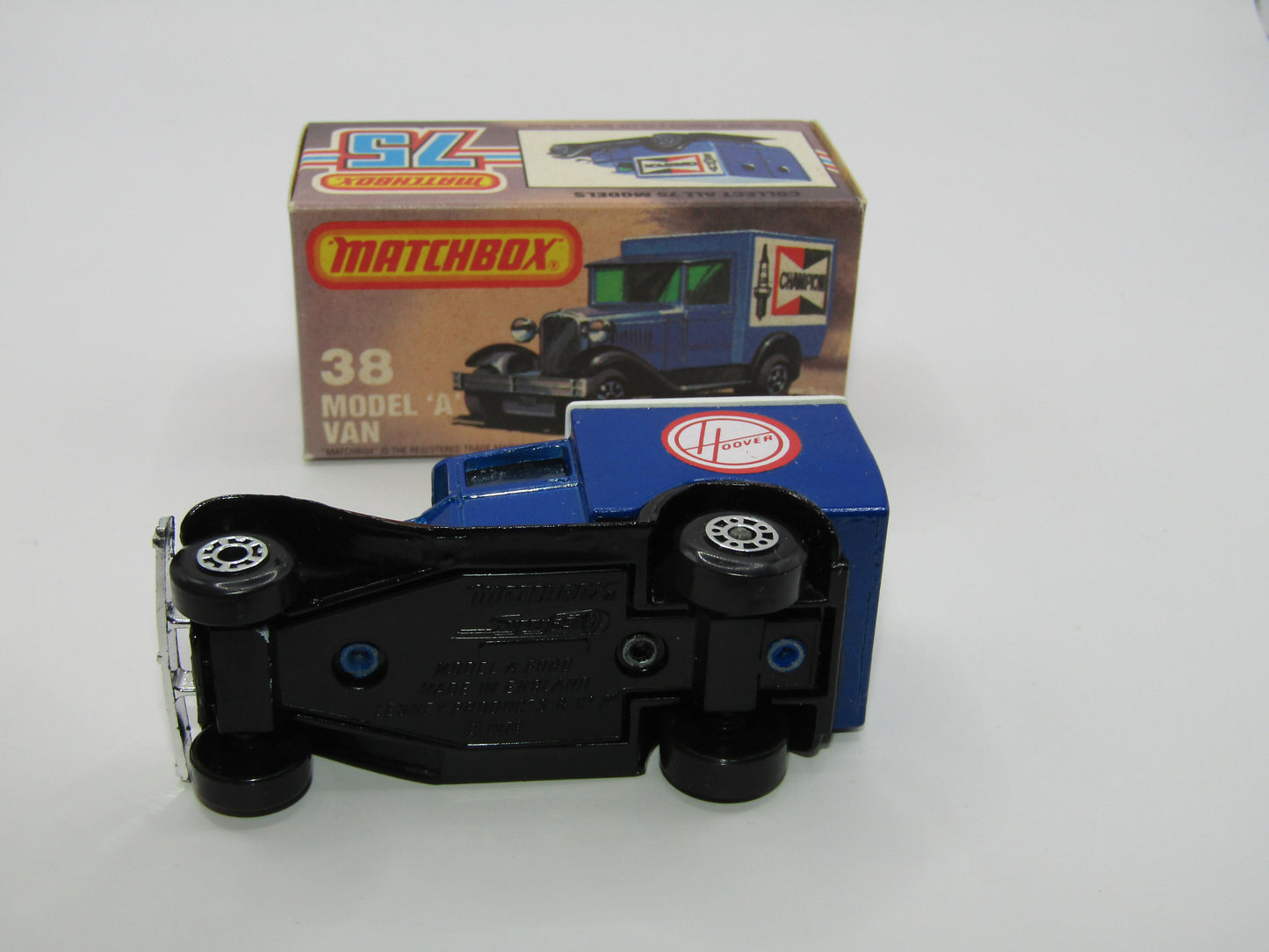 Matchbox Superfast 38E Model A Van HOOVER Promotional Issue Clear Windows
