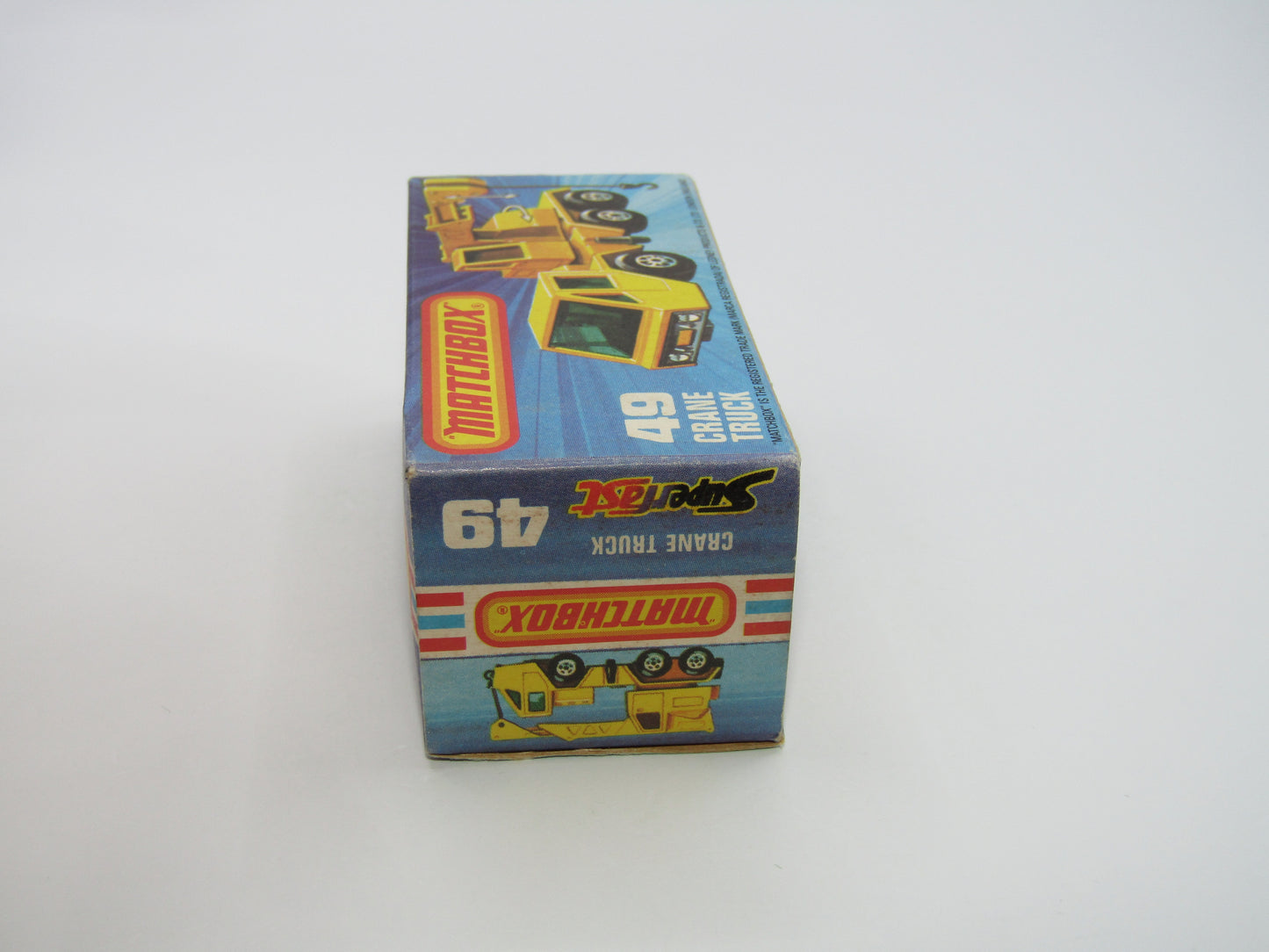 Matchbox Superfast 49C Crane Truck Yellow Black Arm RED Windows