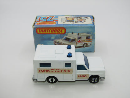 Matchbox Superfast No 41C Ambulance York Interstate Fair Code 3 Labels