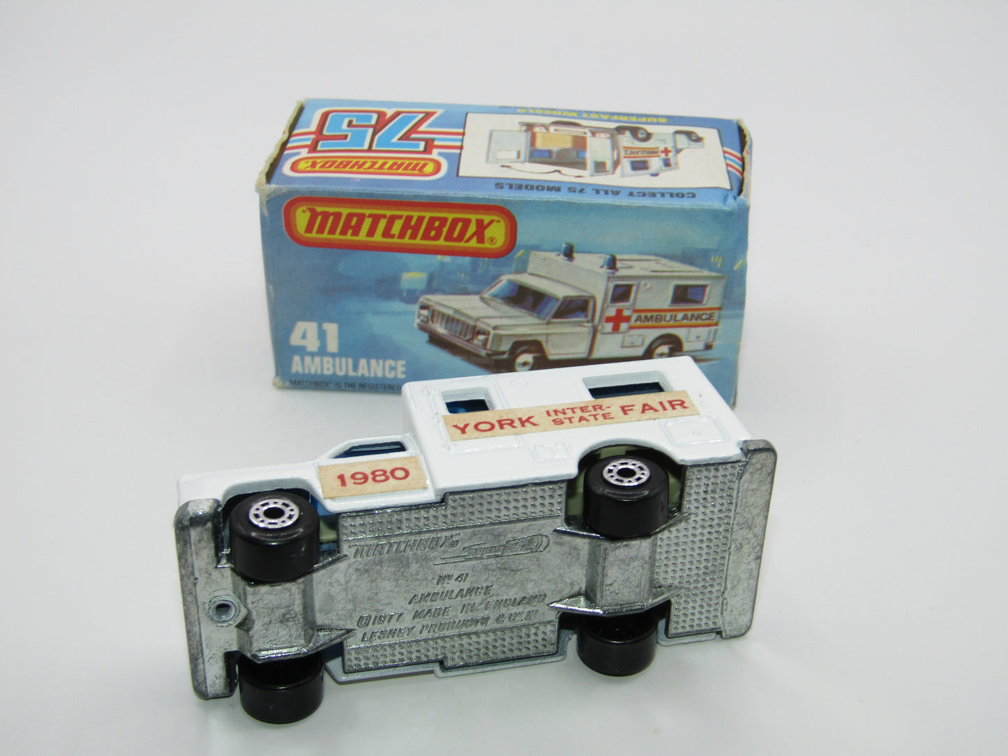 Matchbox Superfast No 41C Ambulance York Interstate Fair Code 3 Labels