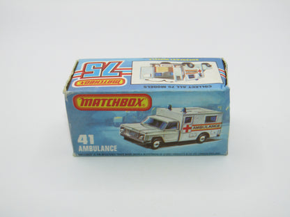 Matchbox Superfast No 41C Ambulance York Interstate Fair Code 3 Labels
