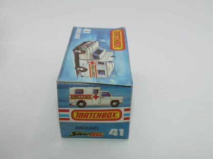 Matchbox Superfast No 41C Ambulance York Interstate Fair Code 3 Labels