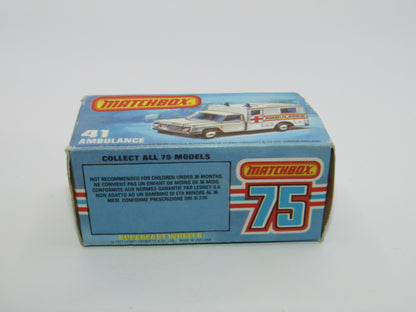 Matchbox Superfast No 41C Ambulance York Interstate Fair Code 3 Labels