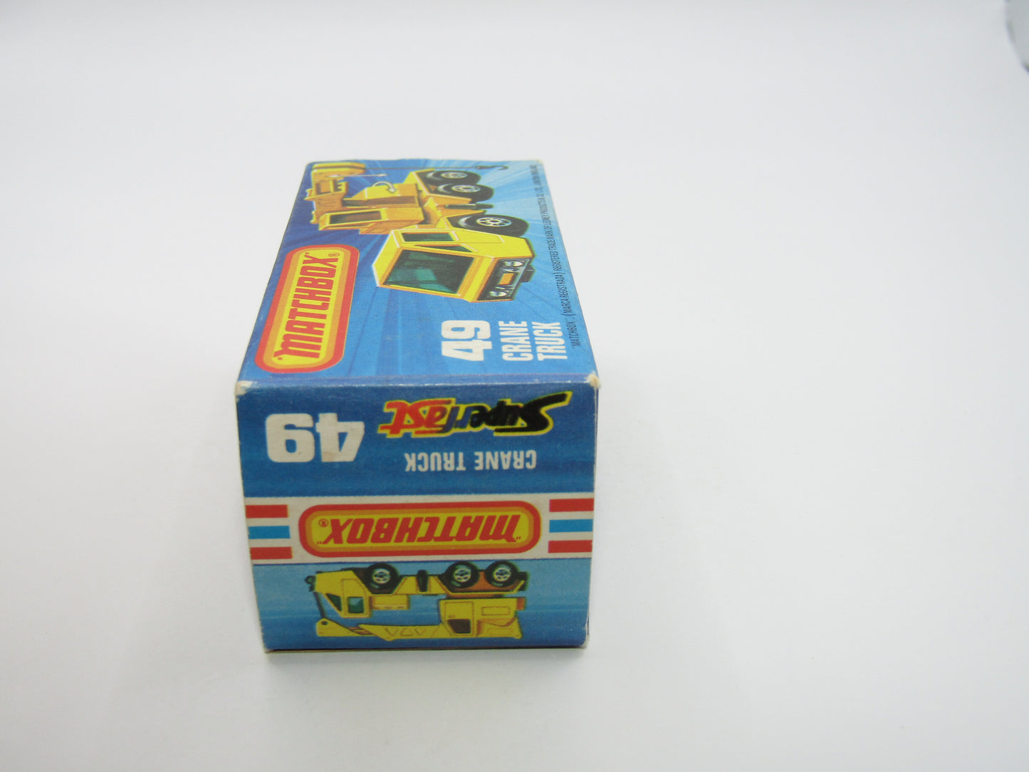 Matchbox Superfast 49C Crane Truck Yellow Black Arm PURPLE Windows