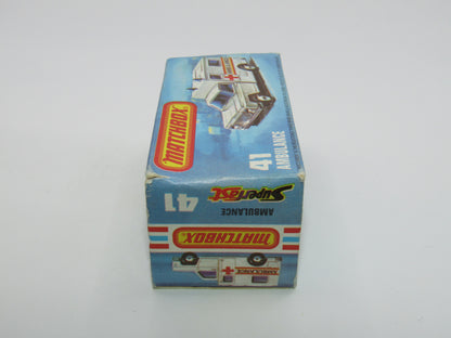 Matchbox Superfast No 41C Ambulance York Interstate Fair Code 3 Labels