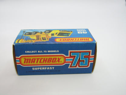 Matchbox Superfast 49C Crane Truck Yellow Black Arm PURPLE Windows