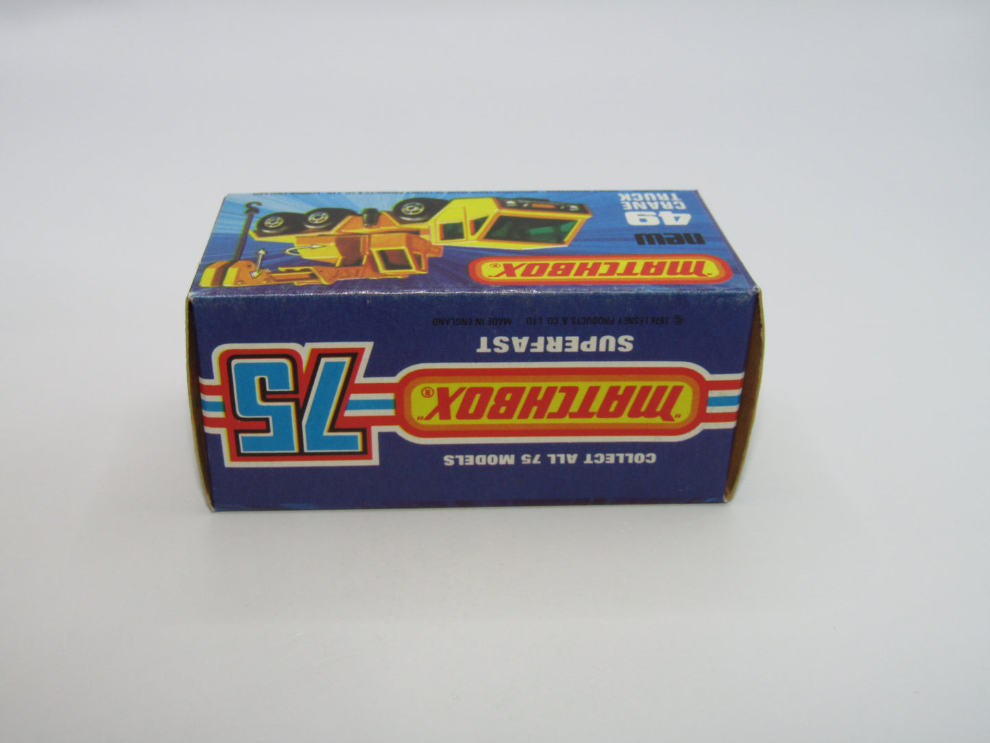 Matchbox Superfast 49C Crane Truck Yellow Black Arm Cat & A1 Crane Service