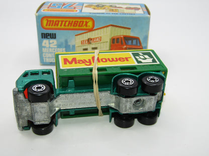 Matchbox Superfast No 42C Mercedes Container Truck RED WINDOWS Mayflower