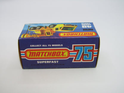 Matchbox Superfast 49C Crane Truck Yellow Black Arm Safety First & Label