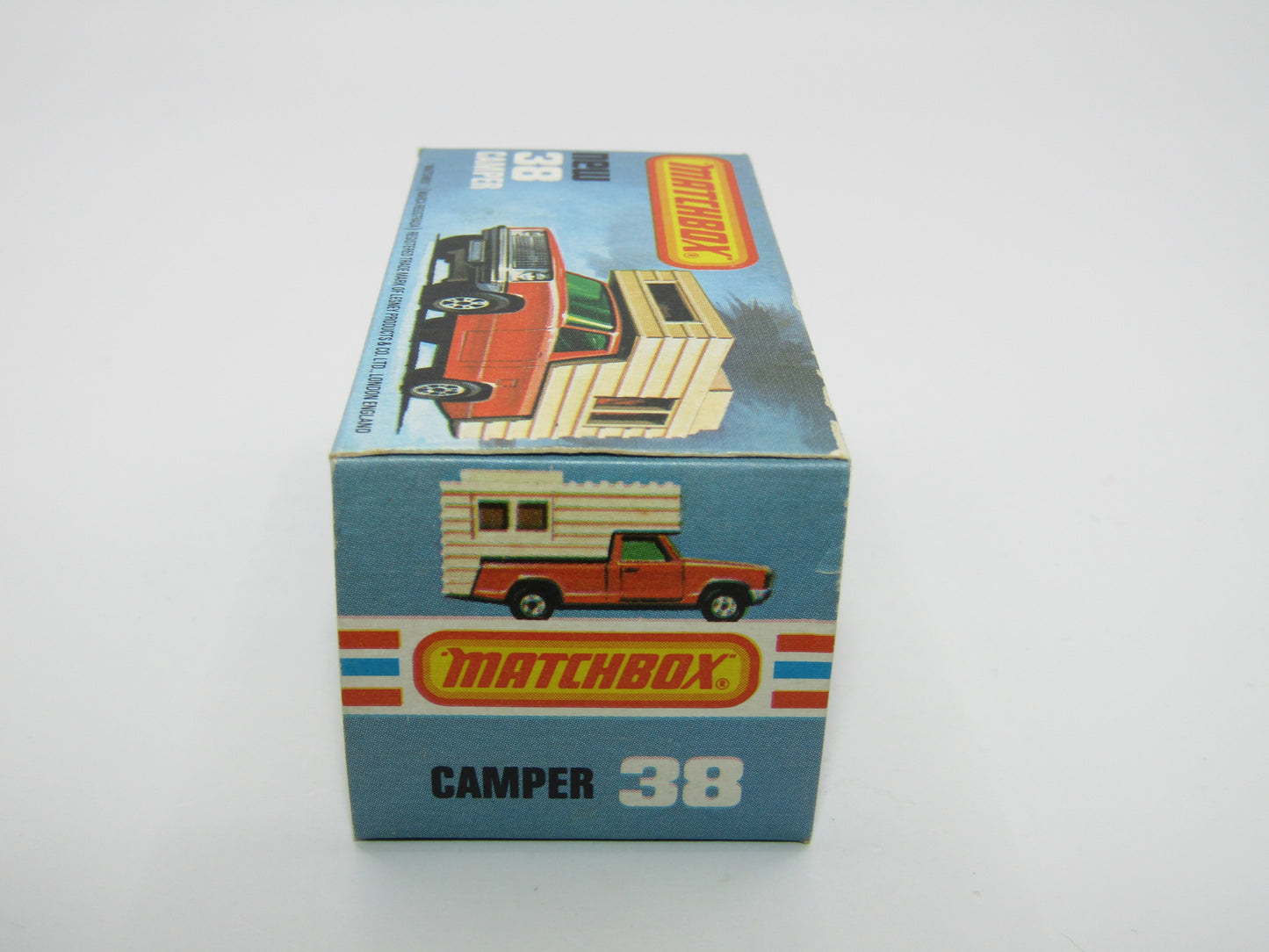 Matchbox Superfast 38D Camper Van BONE YELLOW Box, Green Windows