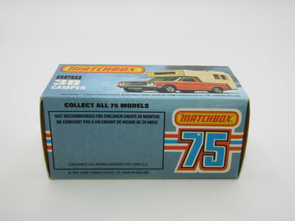 Matchbox Superfast 38D Camper Van BONE YELLOW Box, Green Windows