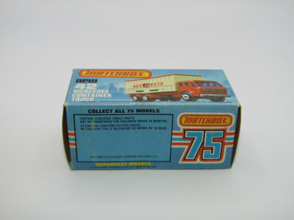 Matchbox Superfast No 42C Mercedes Container Truck RED WINDOWS Mayflower