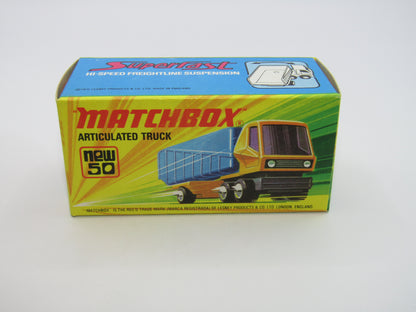 Matchbox Superfast 50B Articulated Truck RED & SILVER - RED WINDOWS