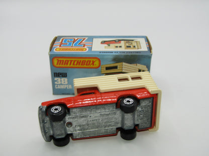 Matchbox Superfast 38D Camper Van VERY PALE GREEN Windows