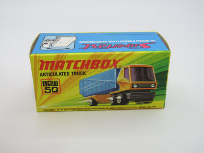 Matchbox Superfast 50B Articulated Truck RED & SILVER - RED WINDOWS