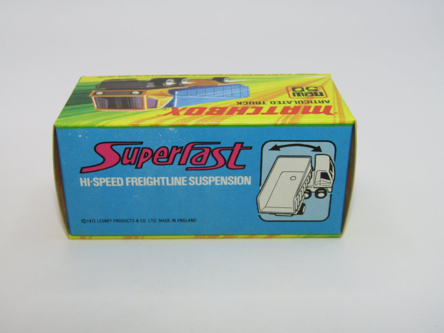 Matchbox Superfast 50B Articulated Truck RED & SILVER - RED WINDOWS