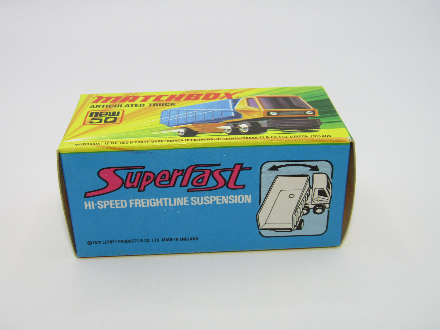 Matchbox Superfast 50B Articulated Truck RED & SILVER - RED WINDOWS