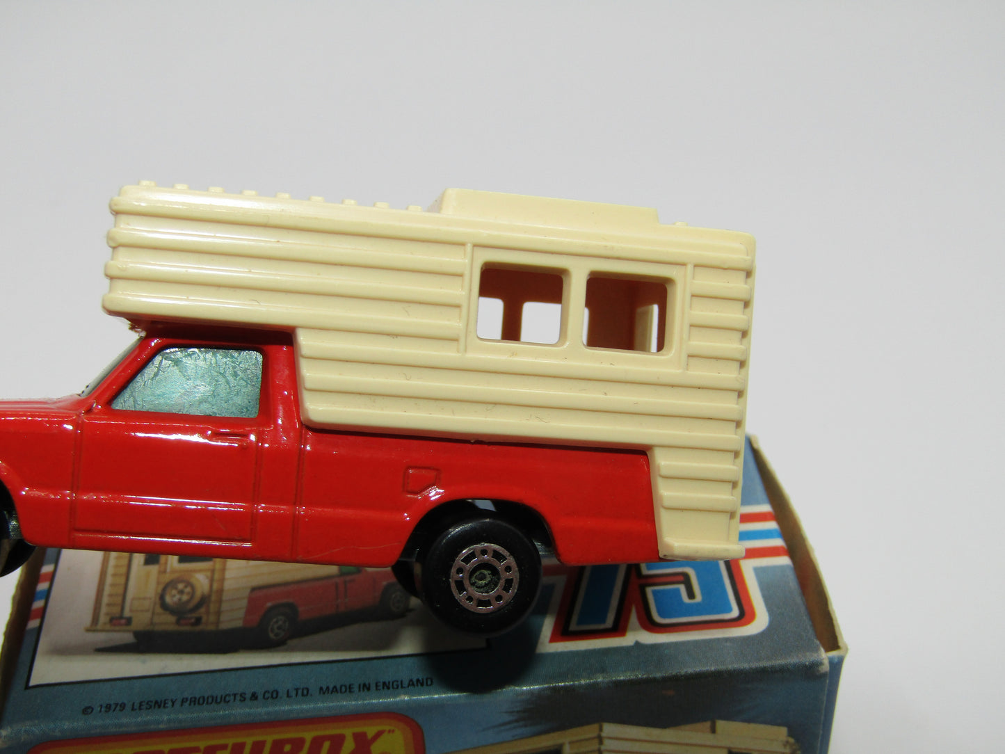 Matchbox Superfast 38D Camper Van DARK BLUE-GREEN Windows