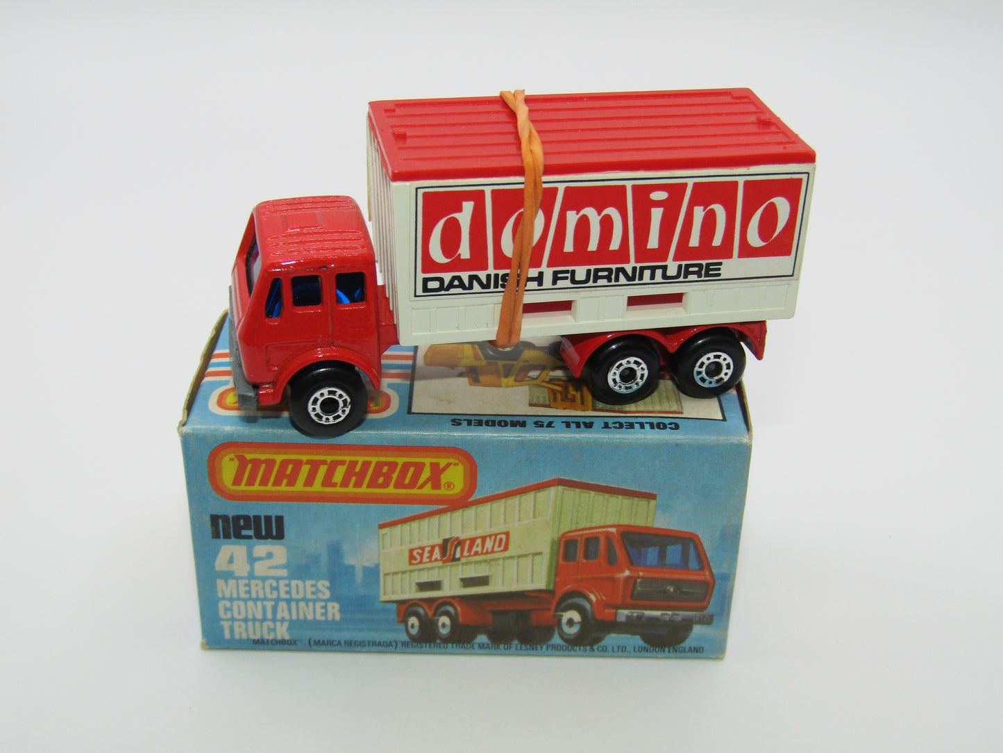 Matchbox Superfast No 42C Mercedes Container Truck DANISH Promotional