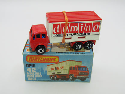 Matchbox Superfast No 42C Mercedes Container Truck DANISH Promotional