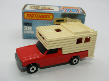 Matchbox Superfast 38D Camper Van DARK BLUE-GREEN Windows