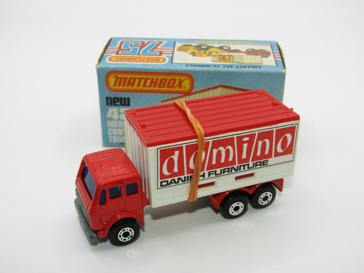 Matchbox Superfast No 42C Mercedes Container Truck DANISH Promotional