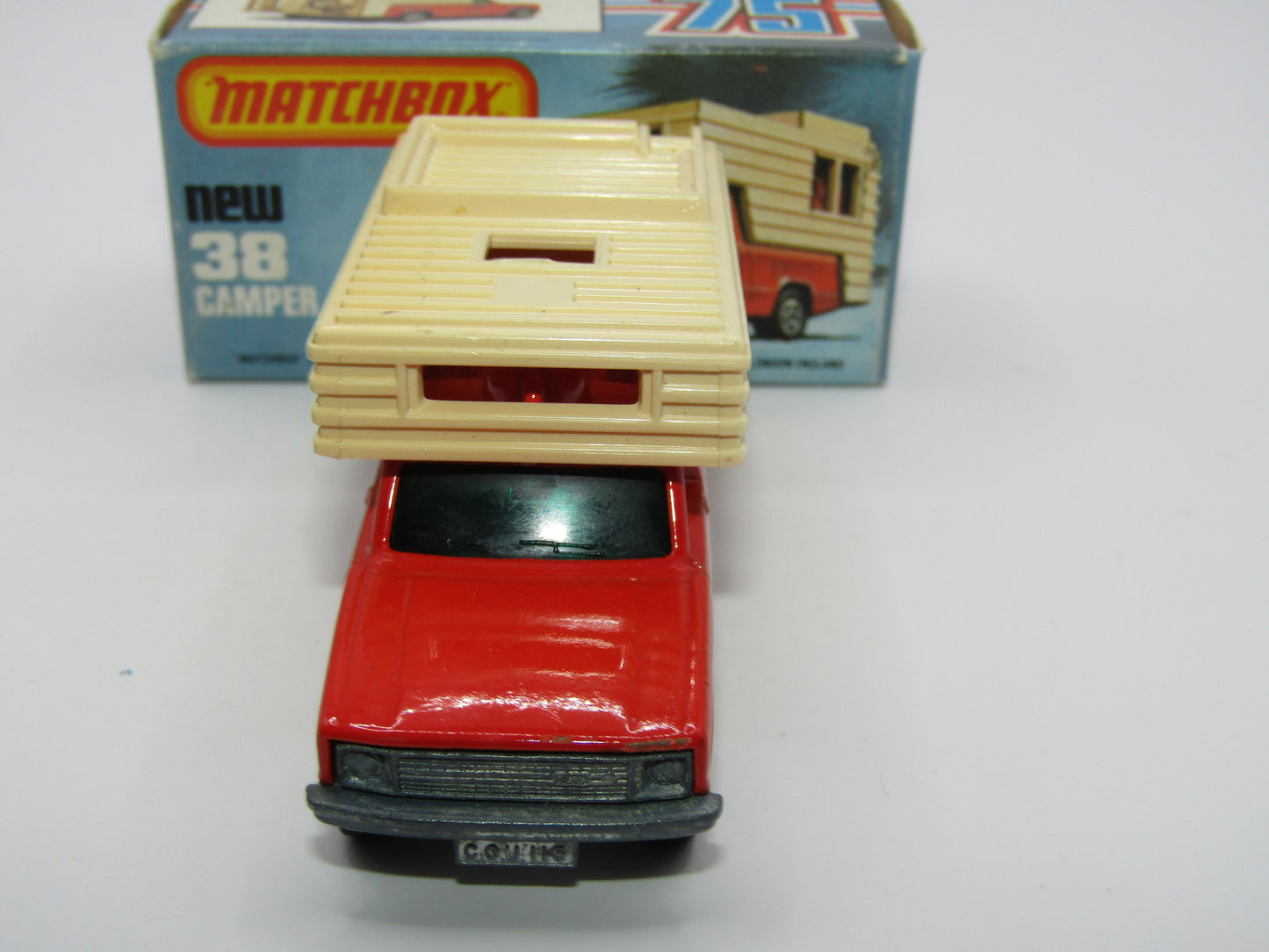 Matchbox Superfast 38D Camper Van DARK BLUE-GREEN Windows
