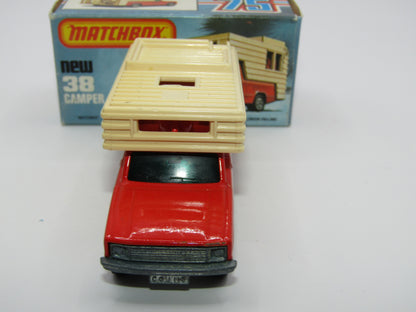 Matchbox Superfast 38D Camper Van DARK BLUE-GREEN Windows
