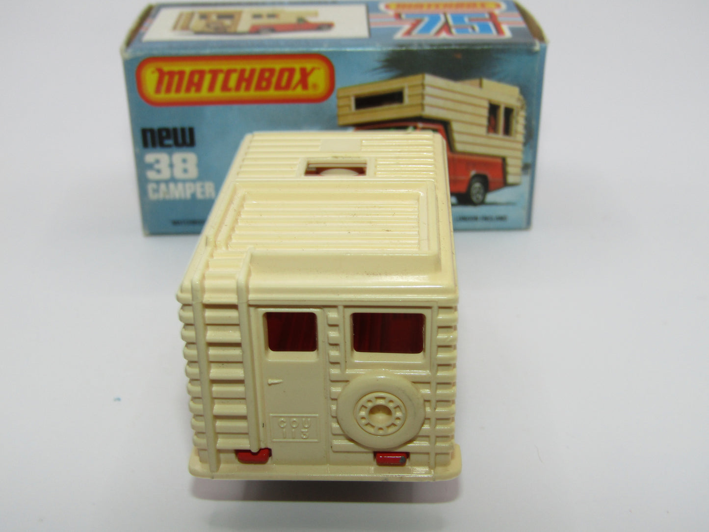 Matchbox Superfast 38D Camper Van DARK BLUE-GREEN Windows