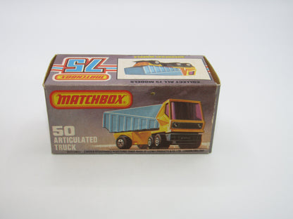 Matchbox Superfast 50B Articulated Truck RED & SILVER - PURPLE WINDOWS