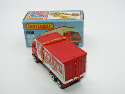 Matchbox Superfast No 42C Mercedes Container Truck DANISH Promotional
