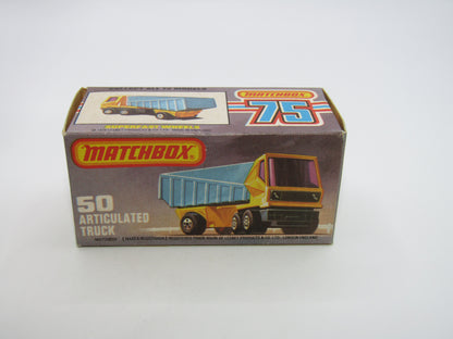 Matchbox Superfast 50B Articulated Truck RED & SILVER - PURPLE WINDOWS