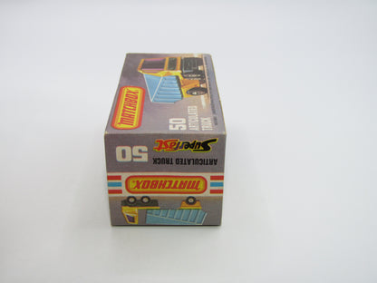Matchbox Superfast 50B Articulated Truck RED & SILVER - PURPLE WINDOWS