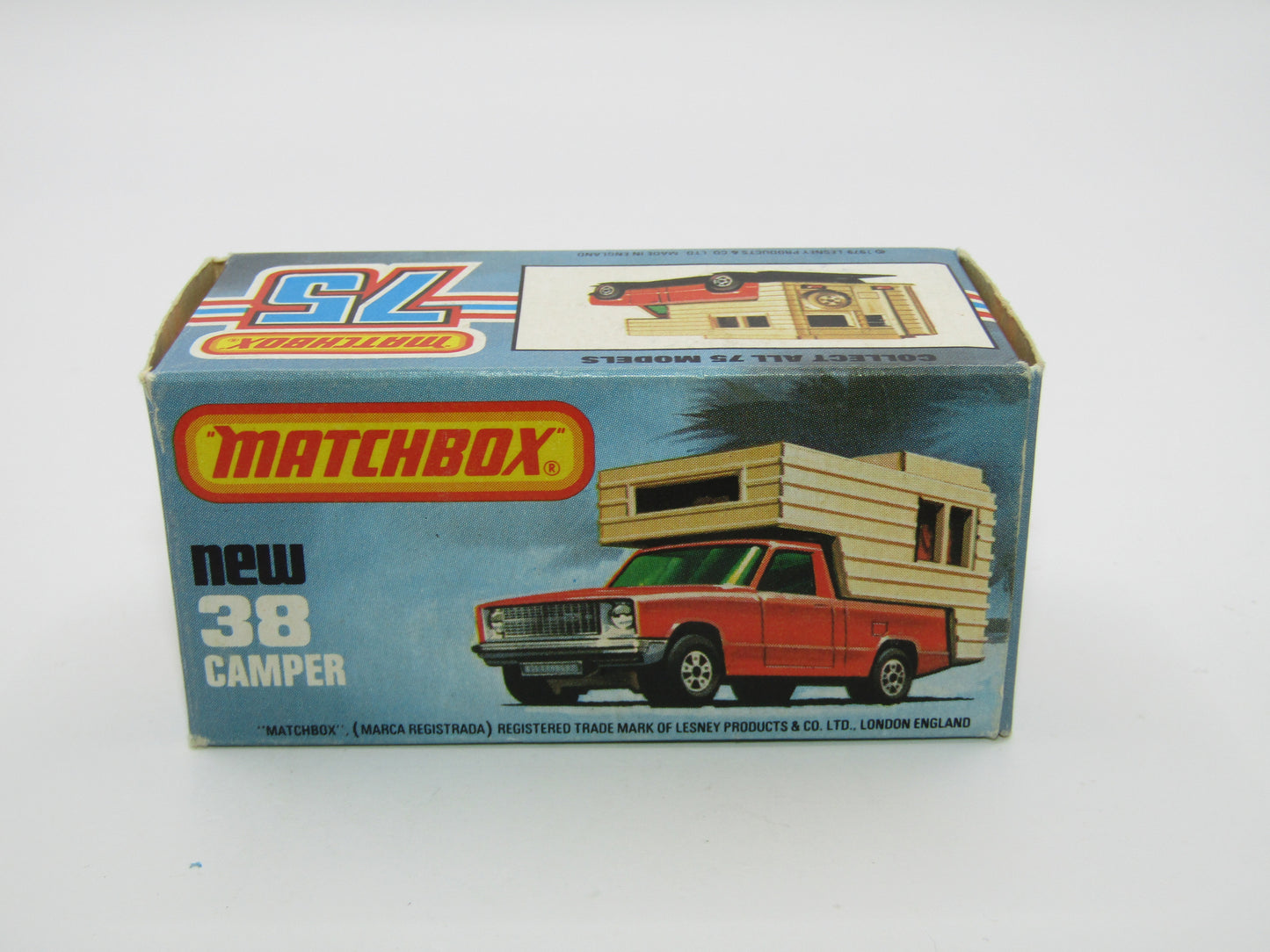 Matchbox Superfast 38D Camper Van DARK BLUE-GREEN Windows