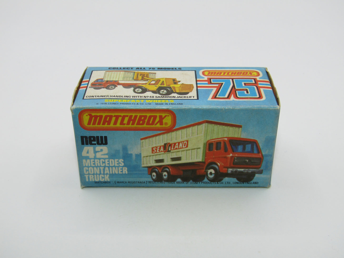 Matchbox Superfast No 42C Mercedes Container Truck DANISH Promotional