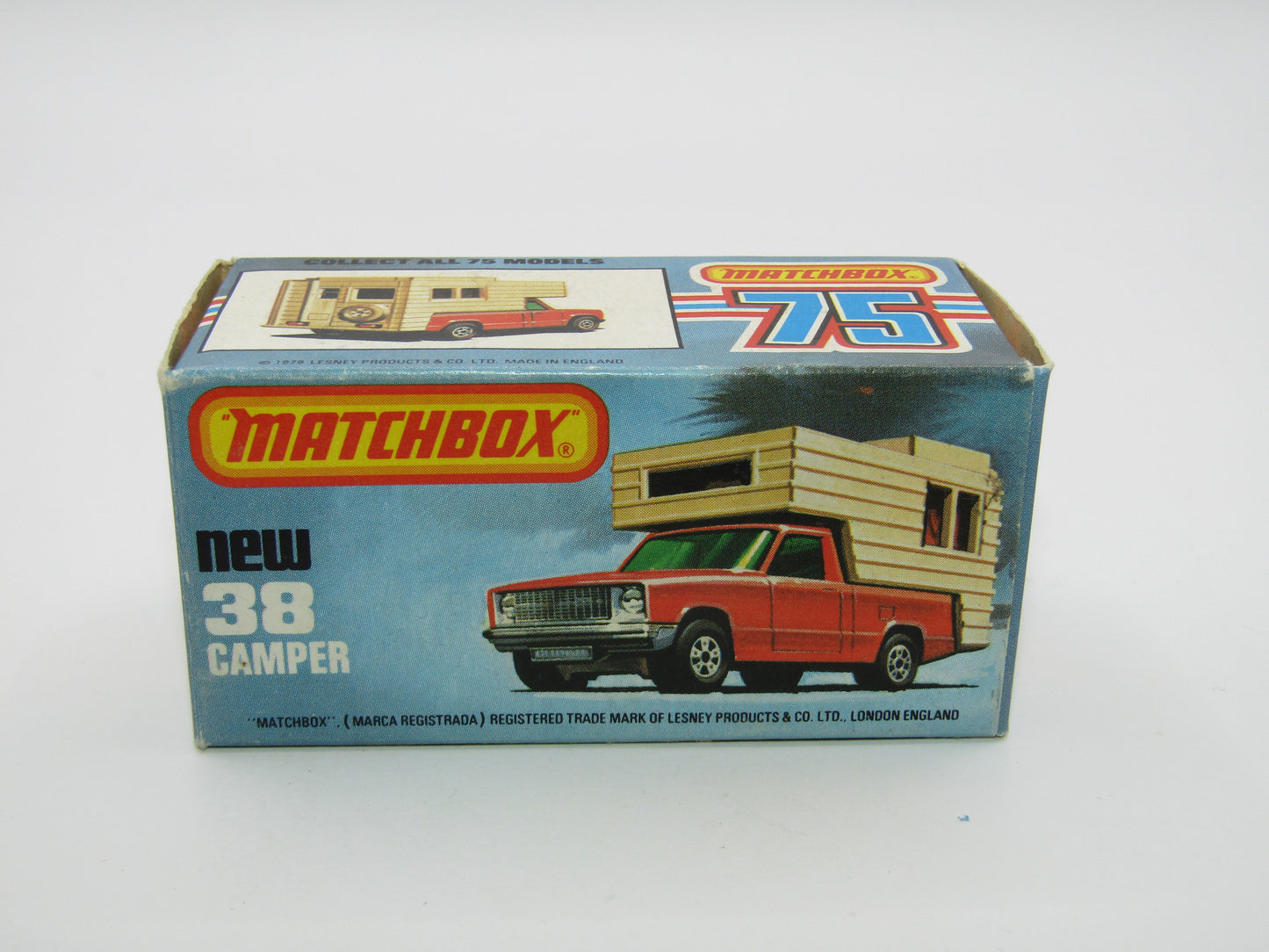 Matchbox Superfast 38D Camper Van DARK BLUE-GREEN Windows
