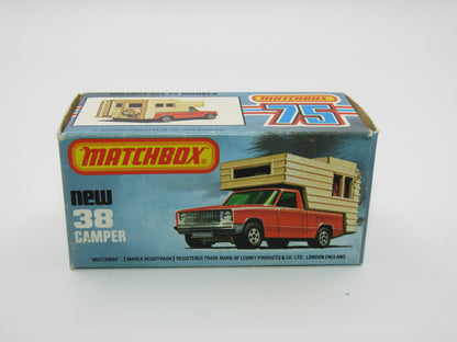 Matchbox Superfast 38D Camper Van DARK BLUE-GREEN Windows