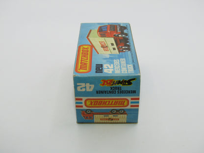 Matchbox Superfast No 42C Mercedes Container Truck DANISH Promotional