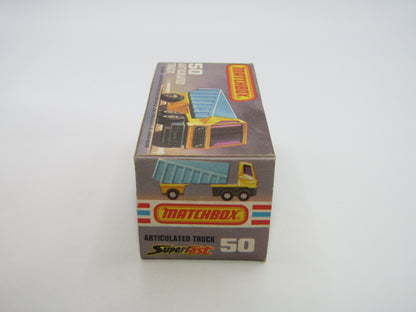 Matchbox Superfast 50B Articulated Truck RED & SILVER - PURPLE WINDOWS