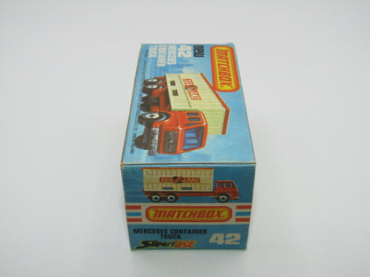 Matchbox Superfast No 42C Mercedes Container Truck DANISH Promotional
