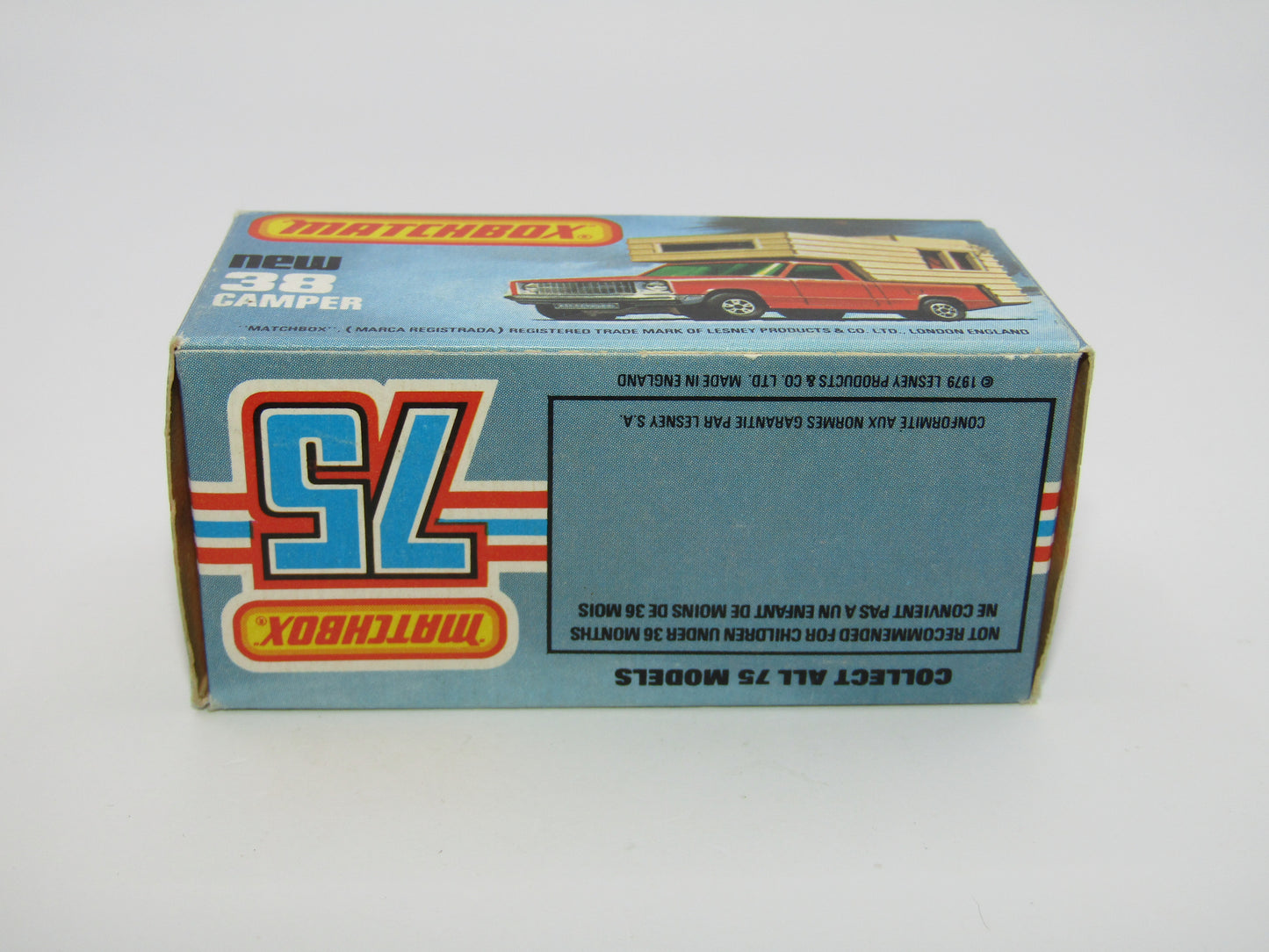 Matchbox Superfast 38D Camper Van DARK BLUE-GREEN Windows
