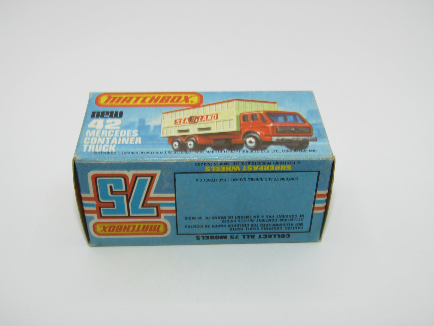 Matchbox Superfast No 42C Mercedes Container Truck DANISH Promotional