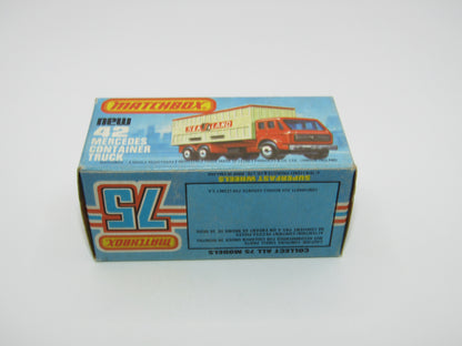 Matchbox Superfast No 42C Mercedes Container Truck DANISH Promotional
