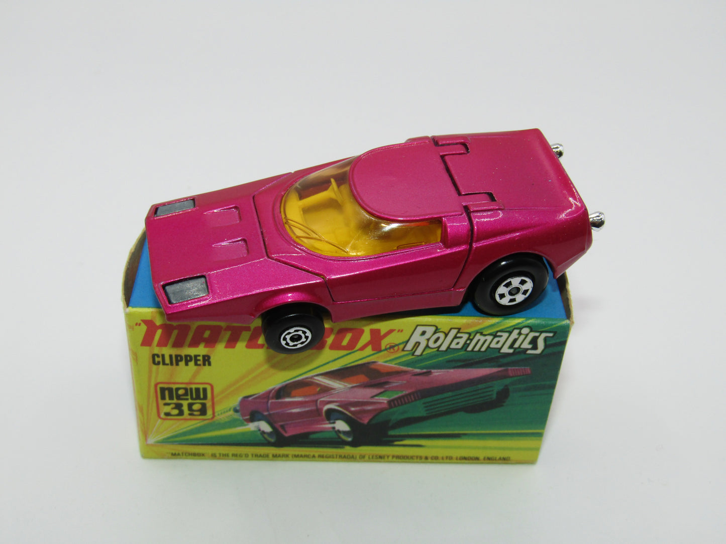 Matchbox Superfast 39A Clipper Magenta Purple UNPAINTED Base Chrome Exhausts