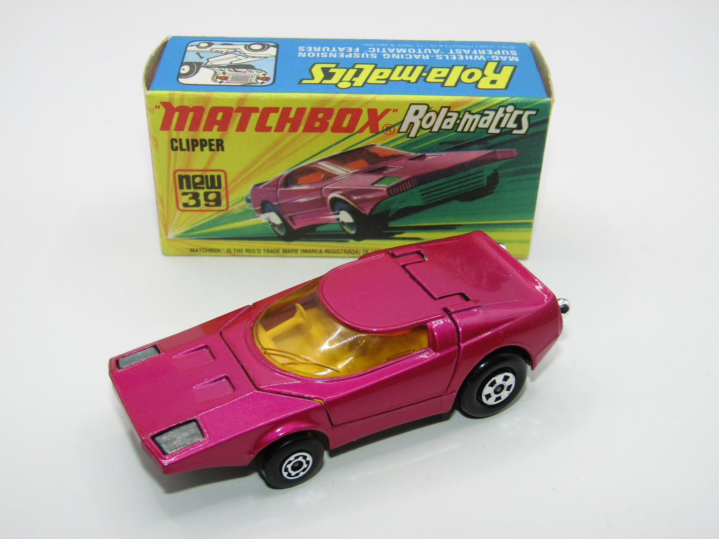 Matchbox Superfast 39A Clipper Magenta Purple UNPAINTED Base Chrome Exhausts