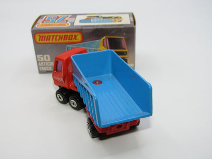 Matchbox Superfast 50B Articulated Truck RED &  BLUE, BLACK Axle Clip