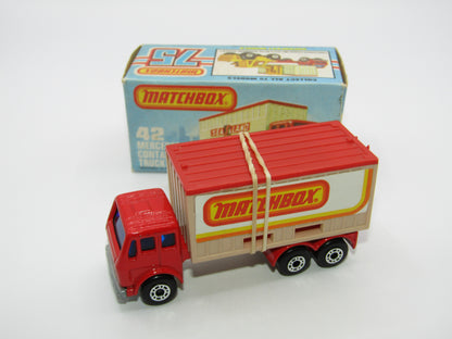 Matchbox Superfast No 42C Mercedes Truck MATCHBOX On BEIGE Container