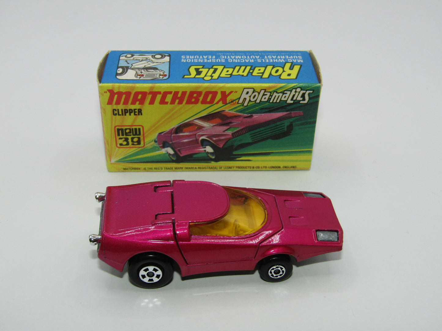Matchbox Superfast 39A Clipper Magenta Purple UNPAINTED Base Chrome Exhausts