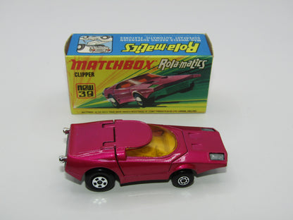 Matchbox Superfast 39A Clipper Magenta Purple UNPAINTED Base Chrome Exhausts